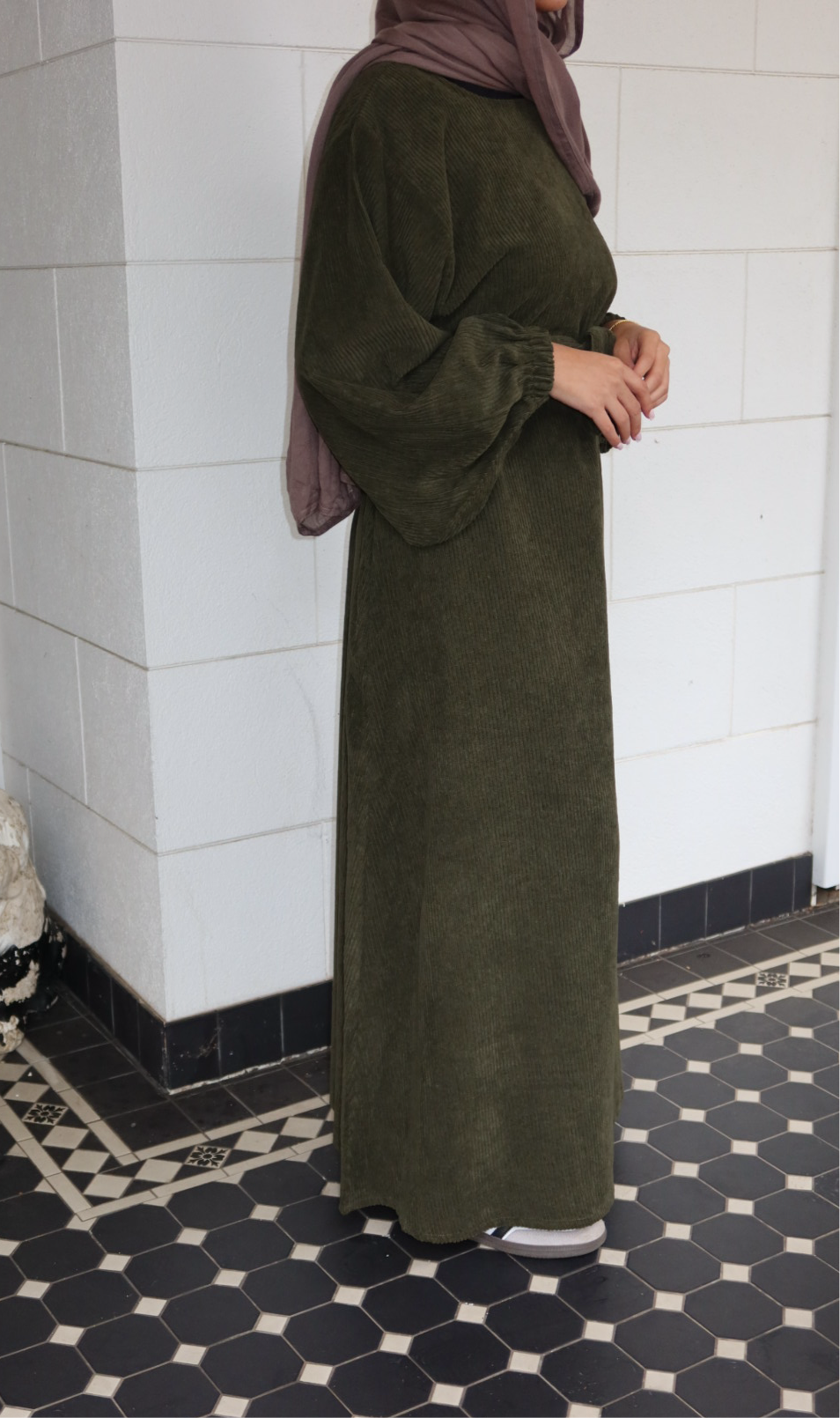 Corduroy closed Abayah