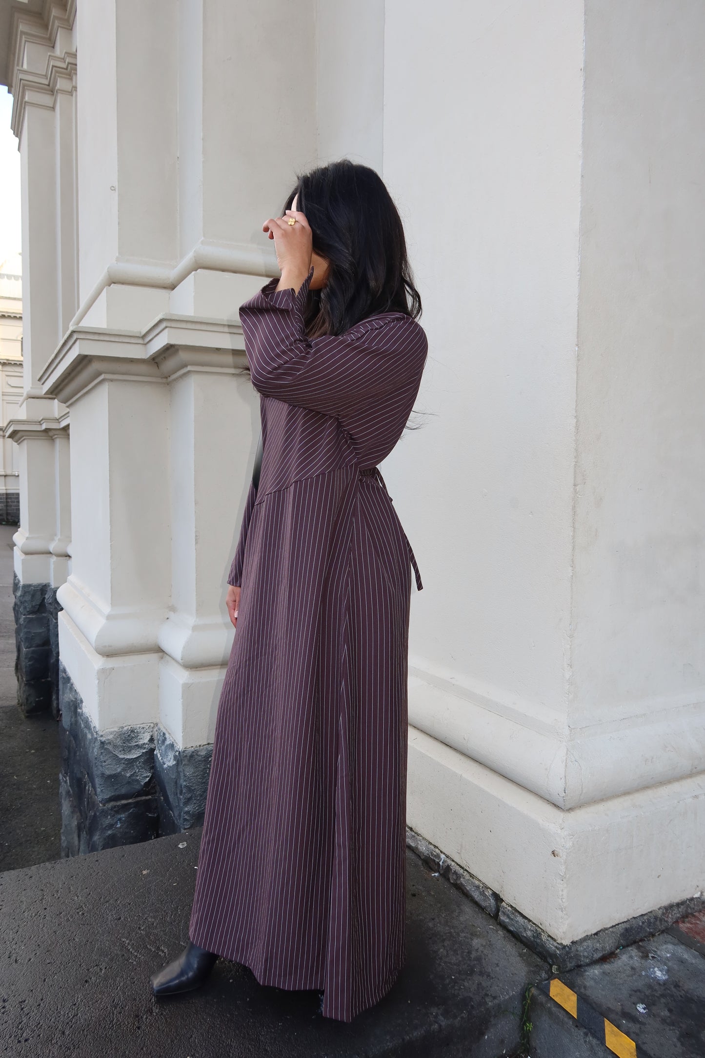 Pinstripe Abayah