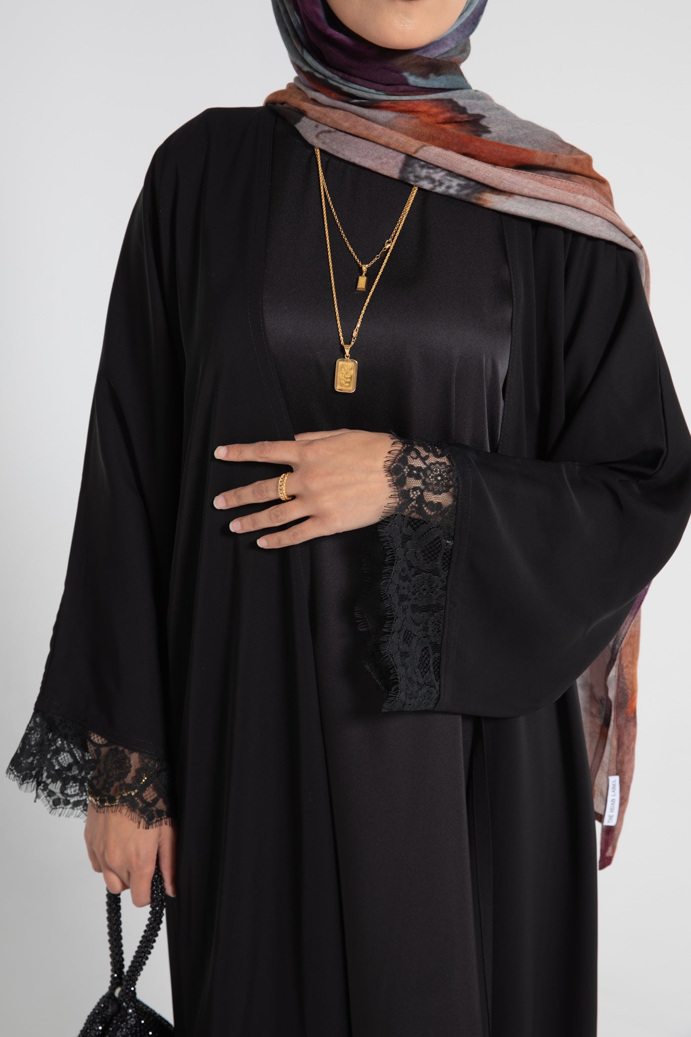 Black Lace Abayah Set