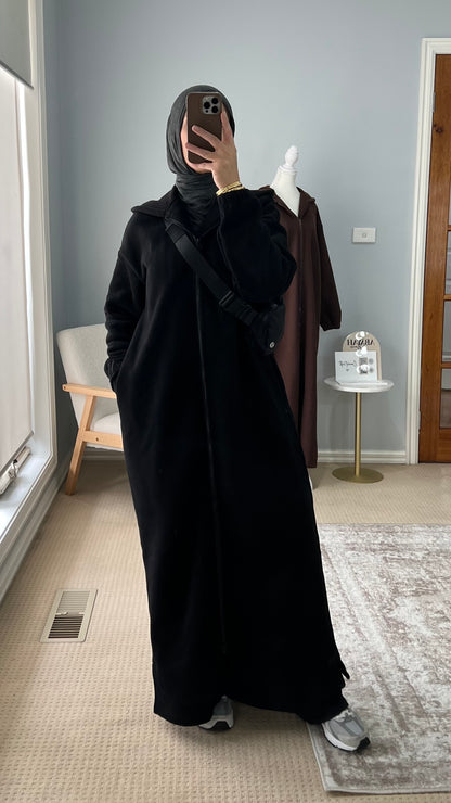 Oversized Hoodie Zip Abayah