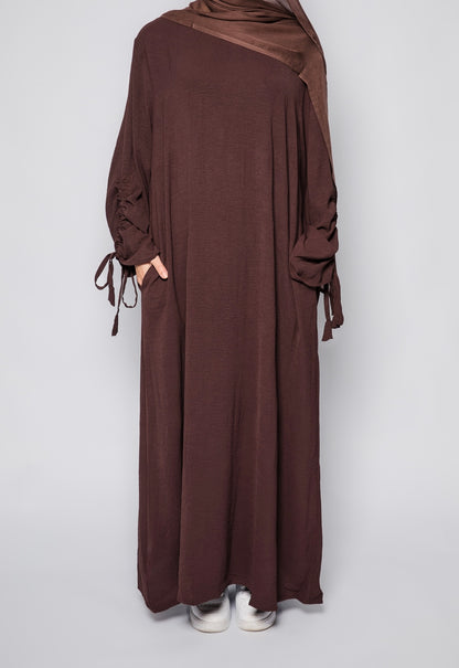 Ruched Sleeve Abayah