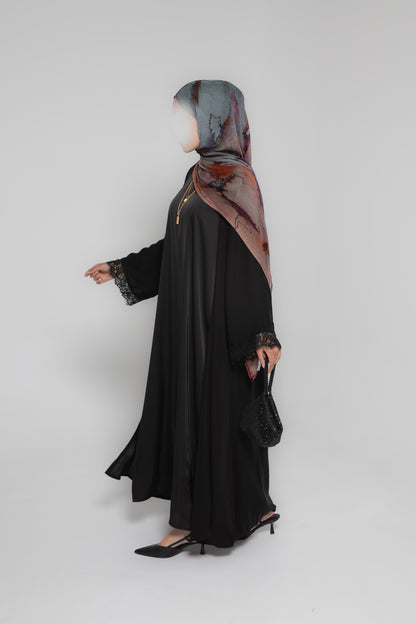 Black Lace Abayah Set